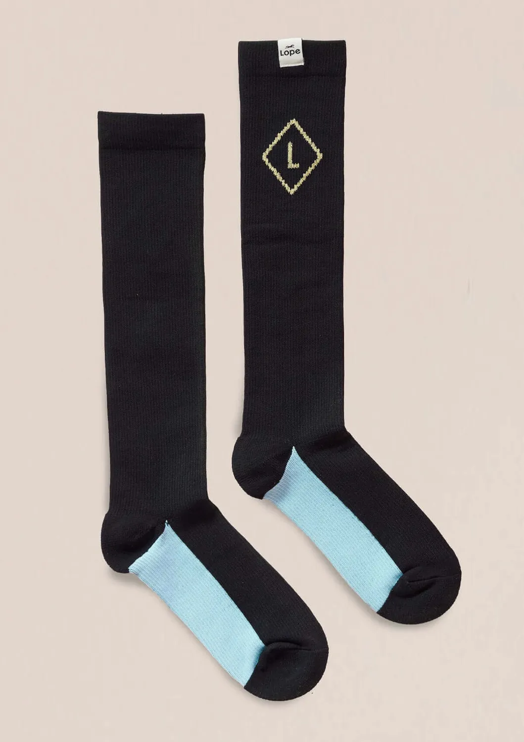 Lope Equestrian Sport Socks ridesokker sort-guld 36-42