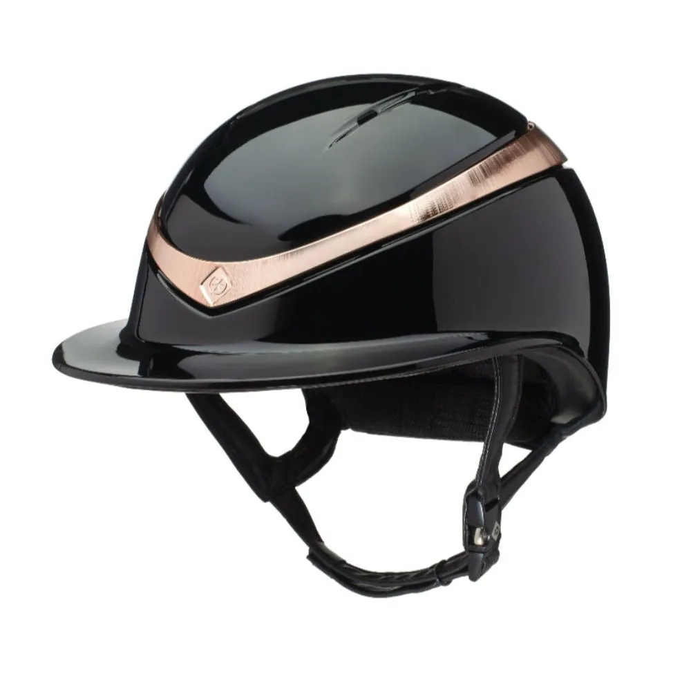 Charles Owen Halo Gloss Luxe ridehjelm sort medium ventileret