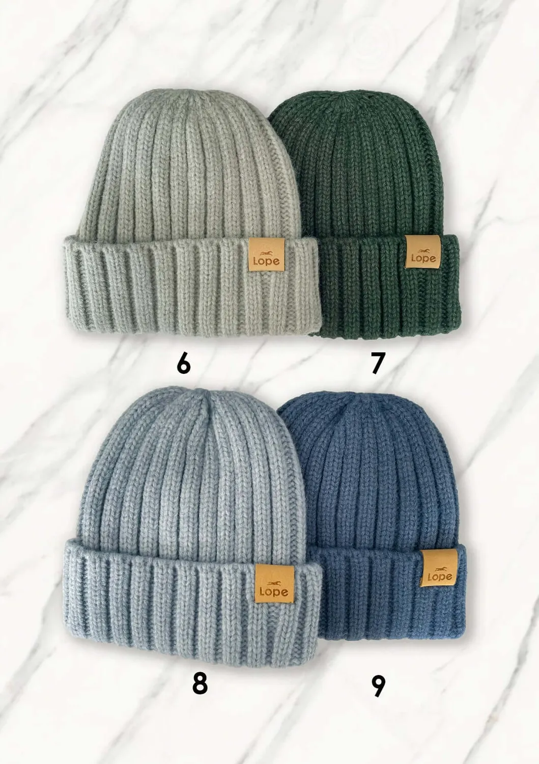 LOPE Cozy beanie sand melange strik one size