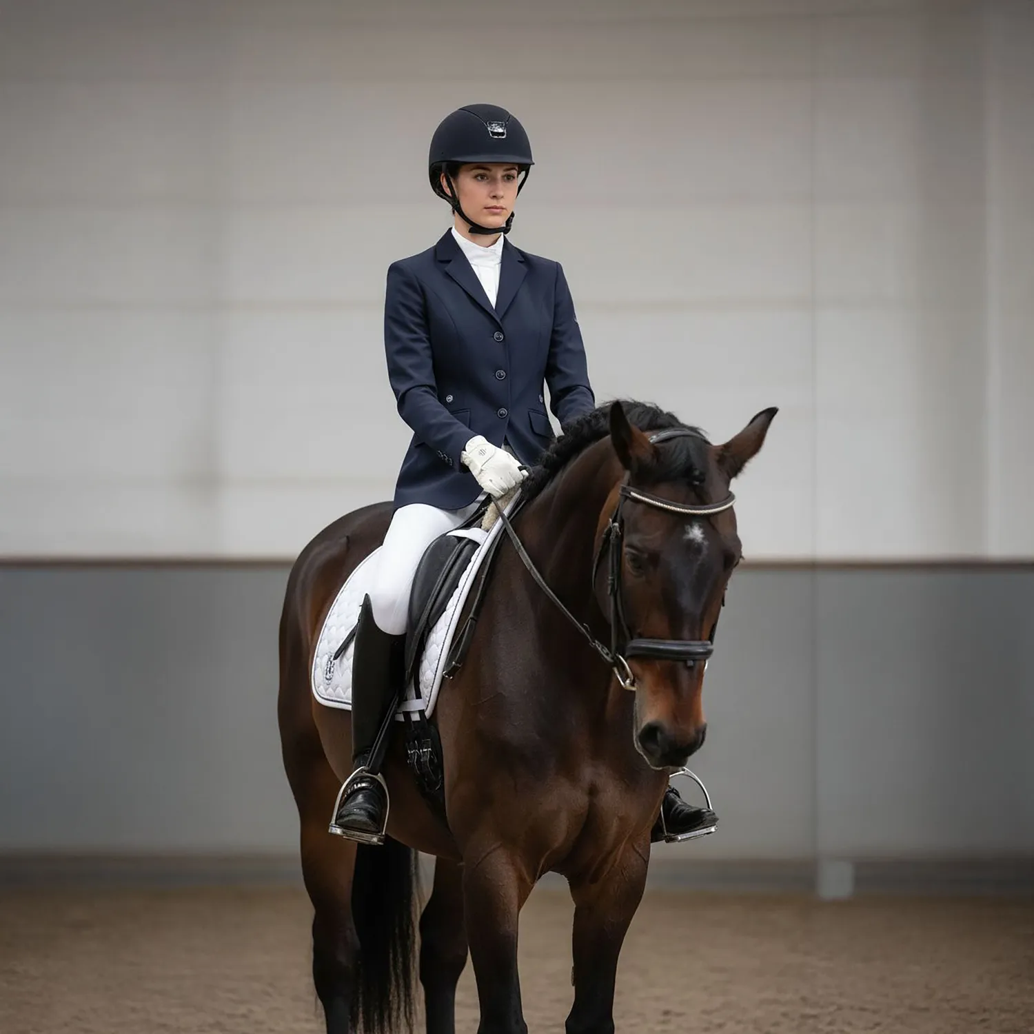 C2E Equestrain Palm Springs ridehandsker hvid Optical White