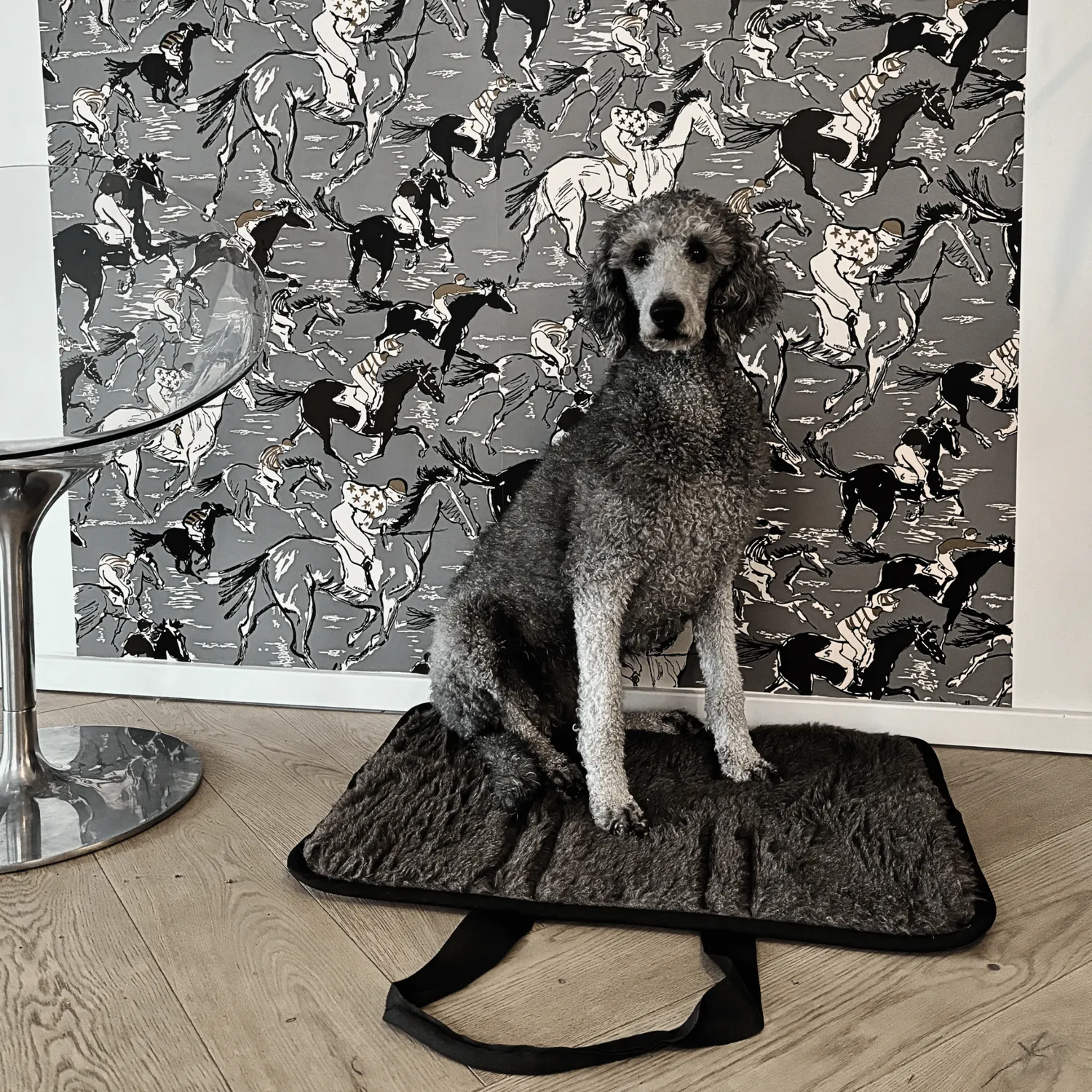 L'Evoine Coco hundetæppe taske alpaka 50x70
