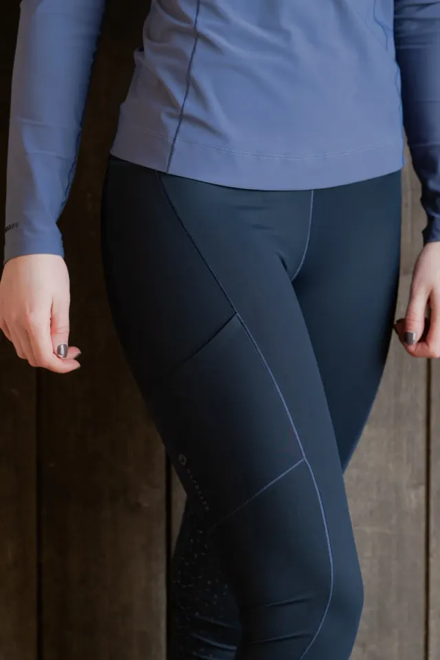 Racesafe Core Grip ridetights navy med silikonegrip