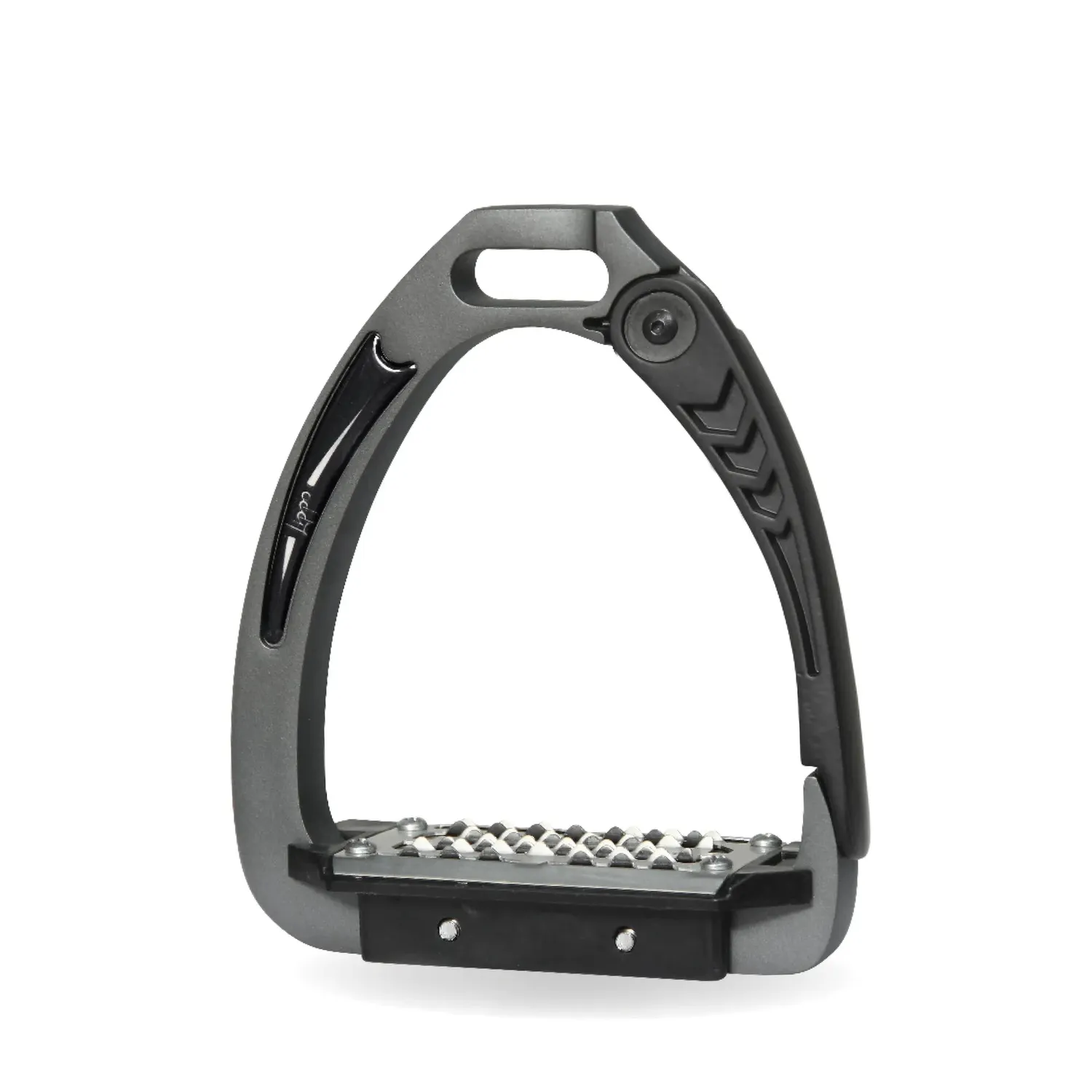 Källquist Lippo Alu Pro12 sikkerhedsstigbøjle sort mat 12 cm 2-pak bred sål