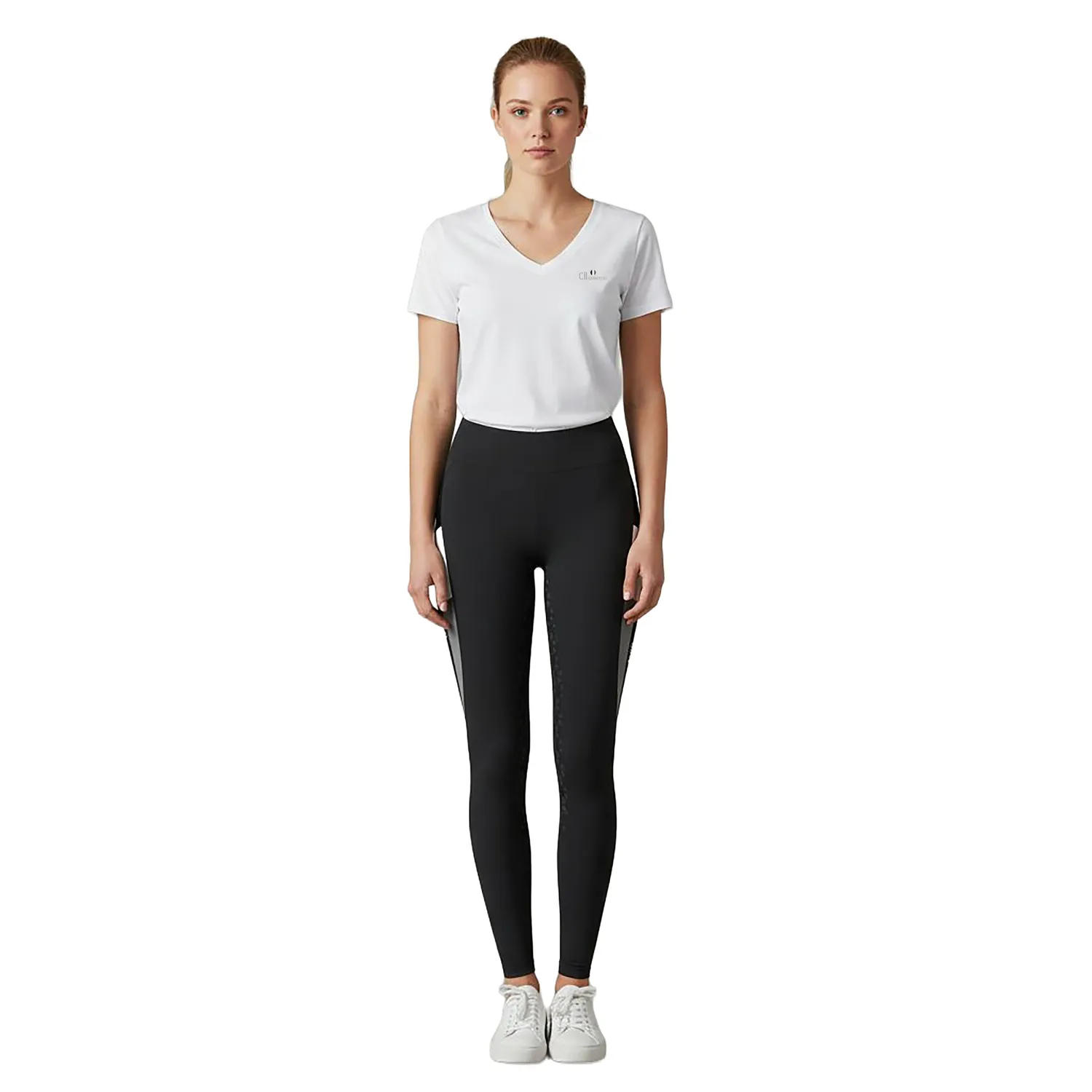 C2E Glendale ridetights dame sort kompression