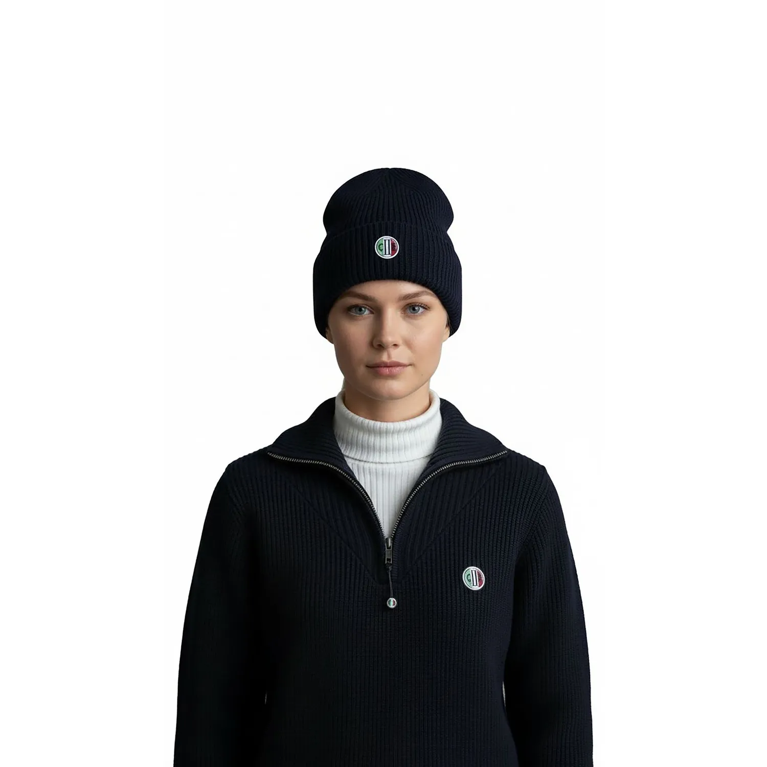 C2E Equestrain AltaVista hue navy Black Iris merino