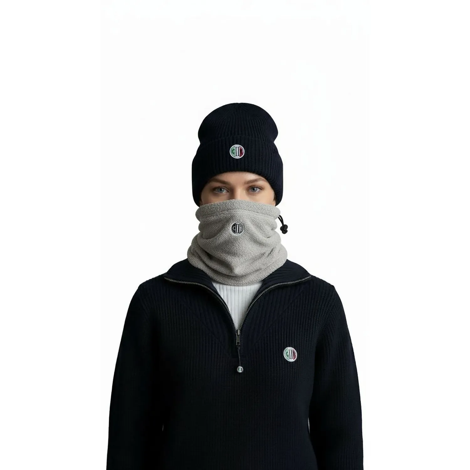 C2E IRVINE halsedisse grå fleece unisex