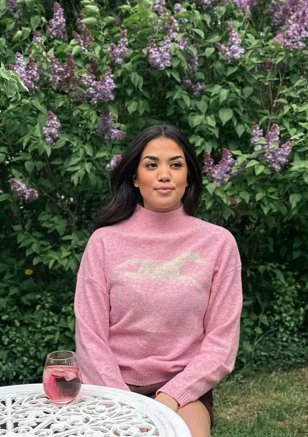 Lope Wool Polo Knit LE striktrøje lyserød uld