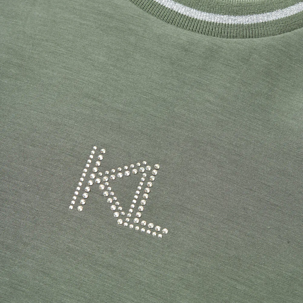 Kingsland KLLilian sweatshirt grøn Swarovski krystaller