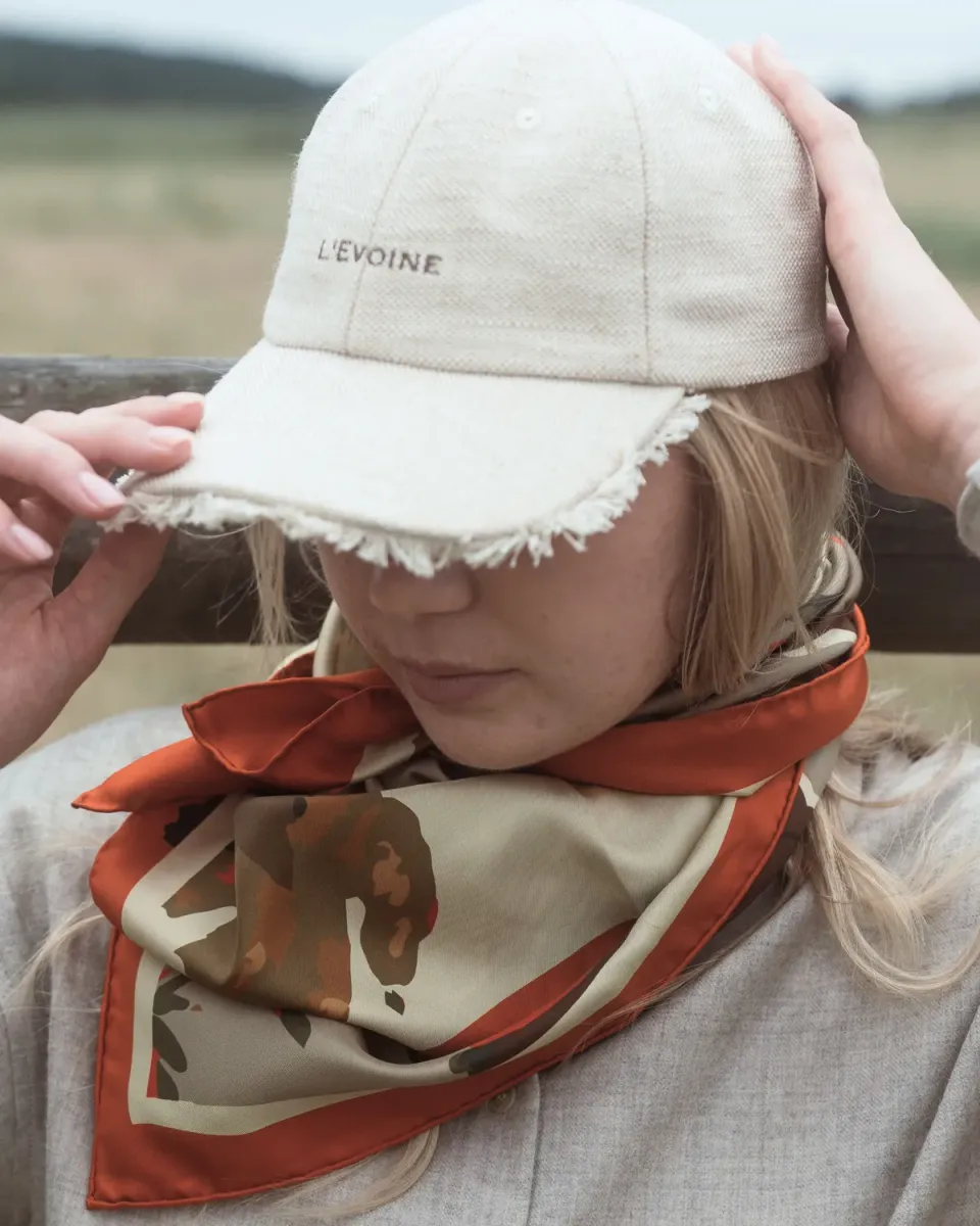 L'Evoine Linen Cap kasket hør-bomuld natur