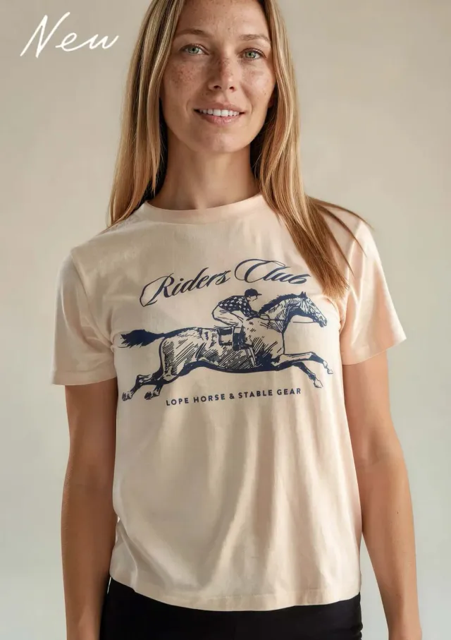 LOPE Riders Club Derby t-shirt lyserød M blød