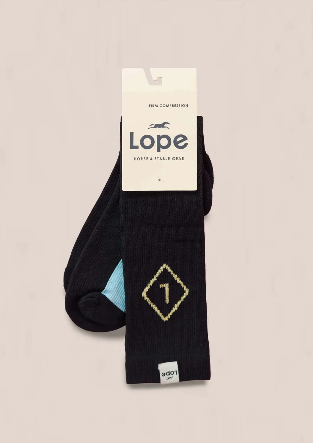 Lope Equestrian Sport Socks ridesokker sort-guld 36-42