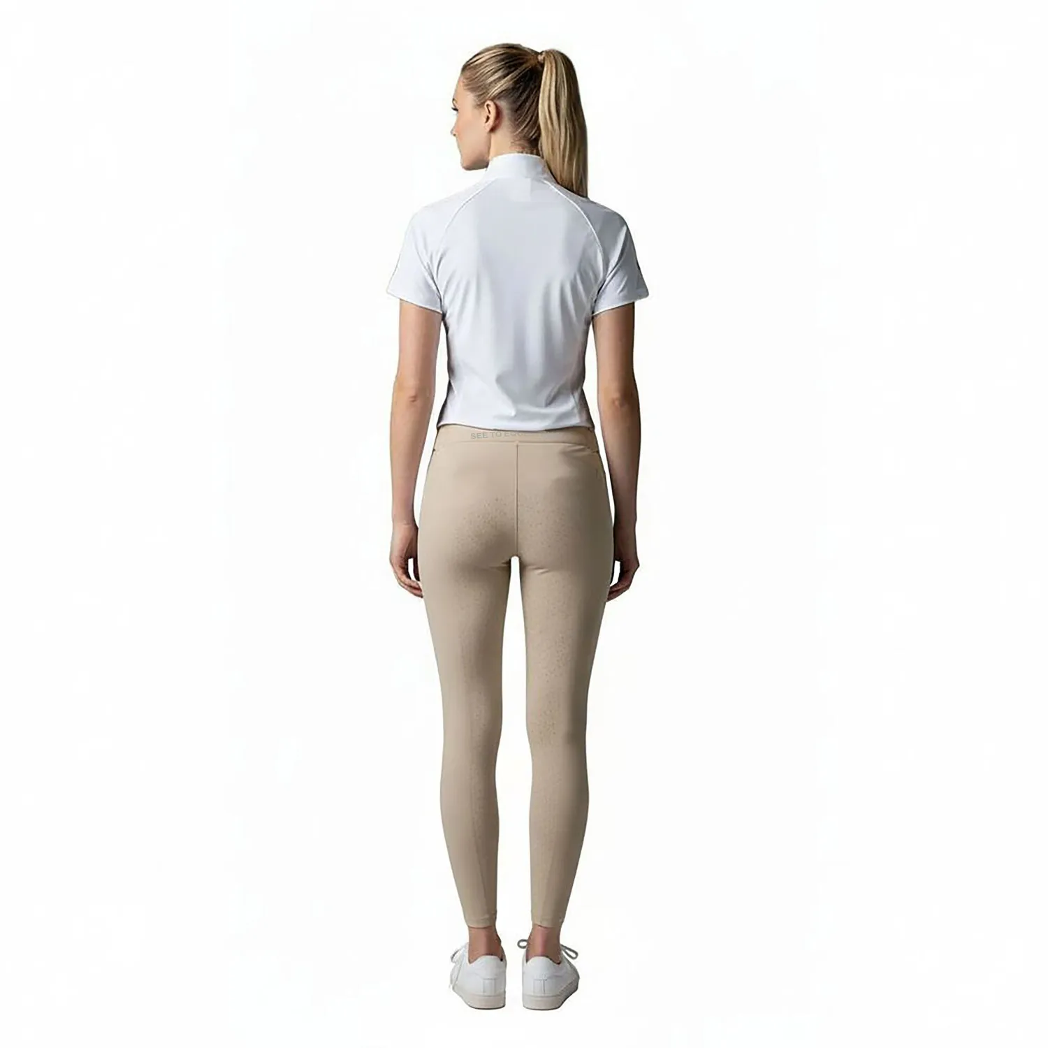 C2E Waterloo ridetights dame beige fullgrip