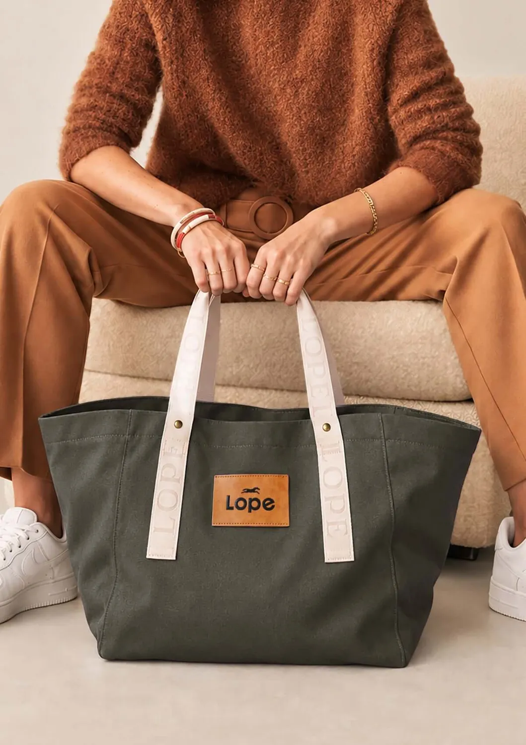 LOPE Tote staldtaske grøngrå 900D