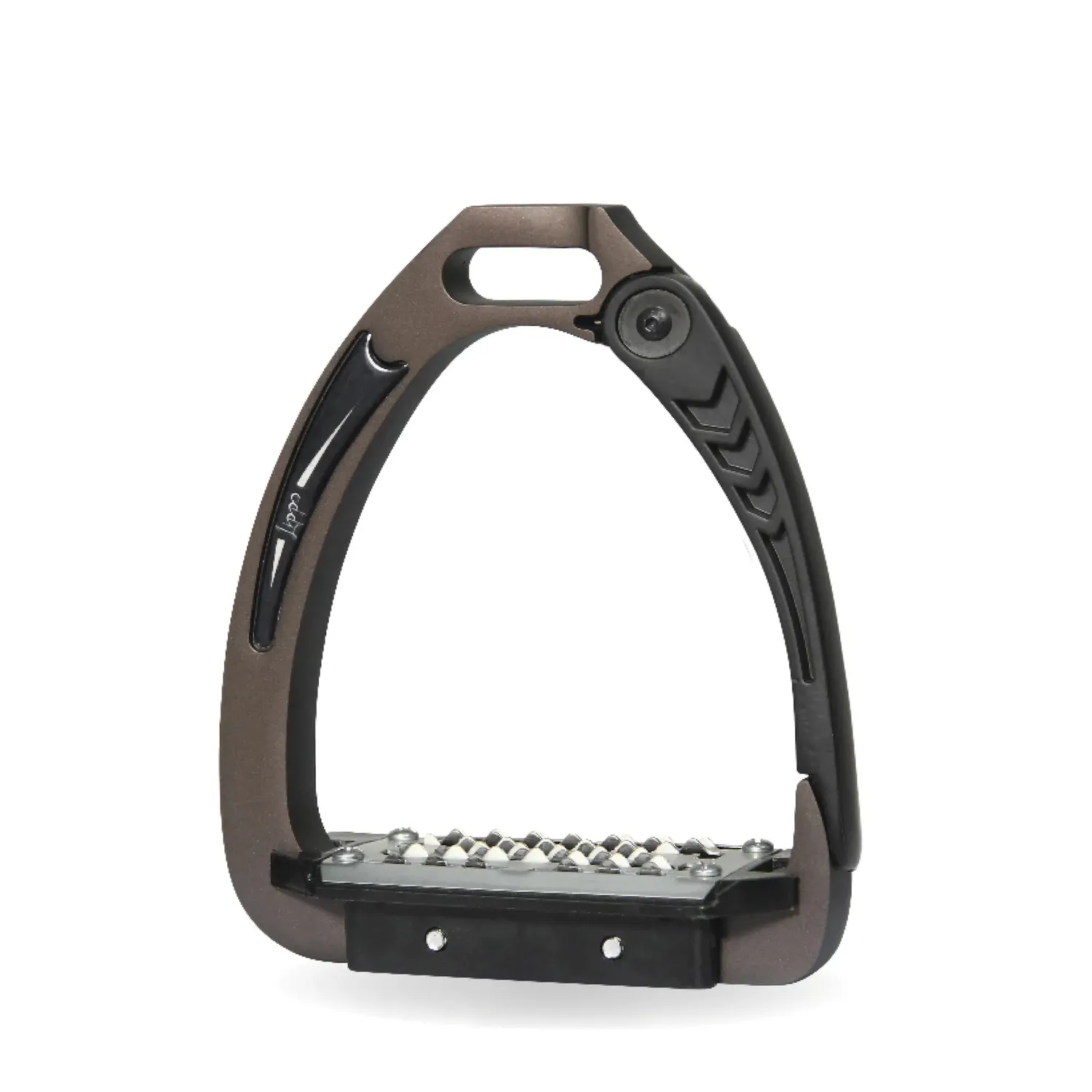 Källquist Lippo Alu Pro12 sikkerhedsstigbøjle sort mat 12 cm 2-pak bred sål