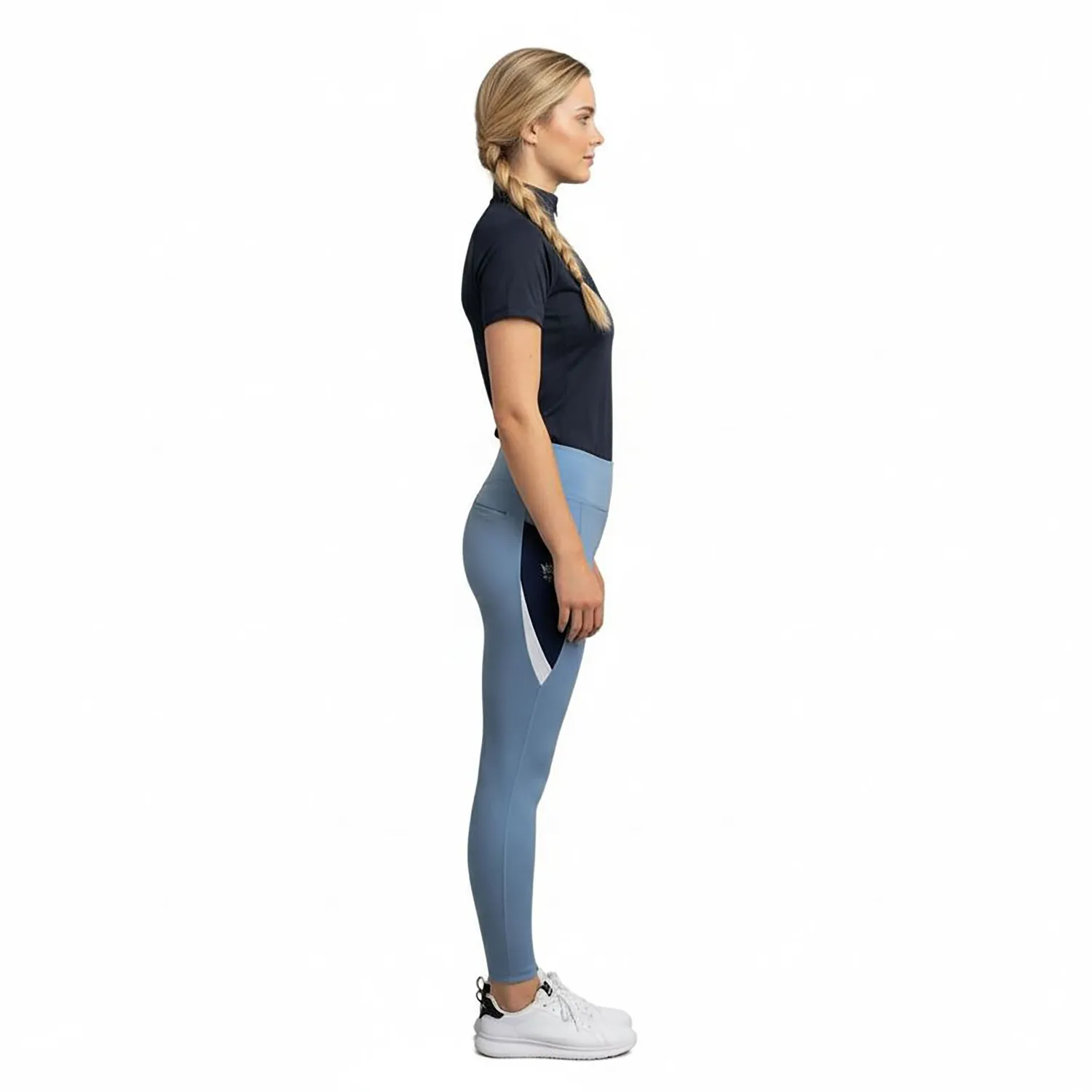 C2E Bridge ridetights placid blue color-block kompression
