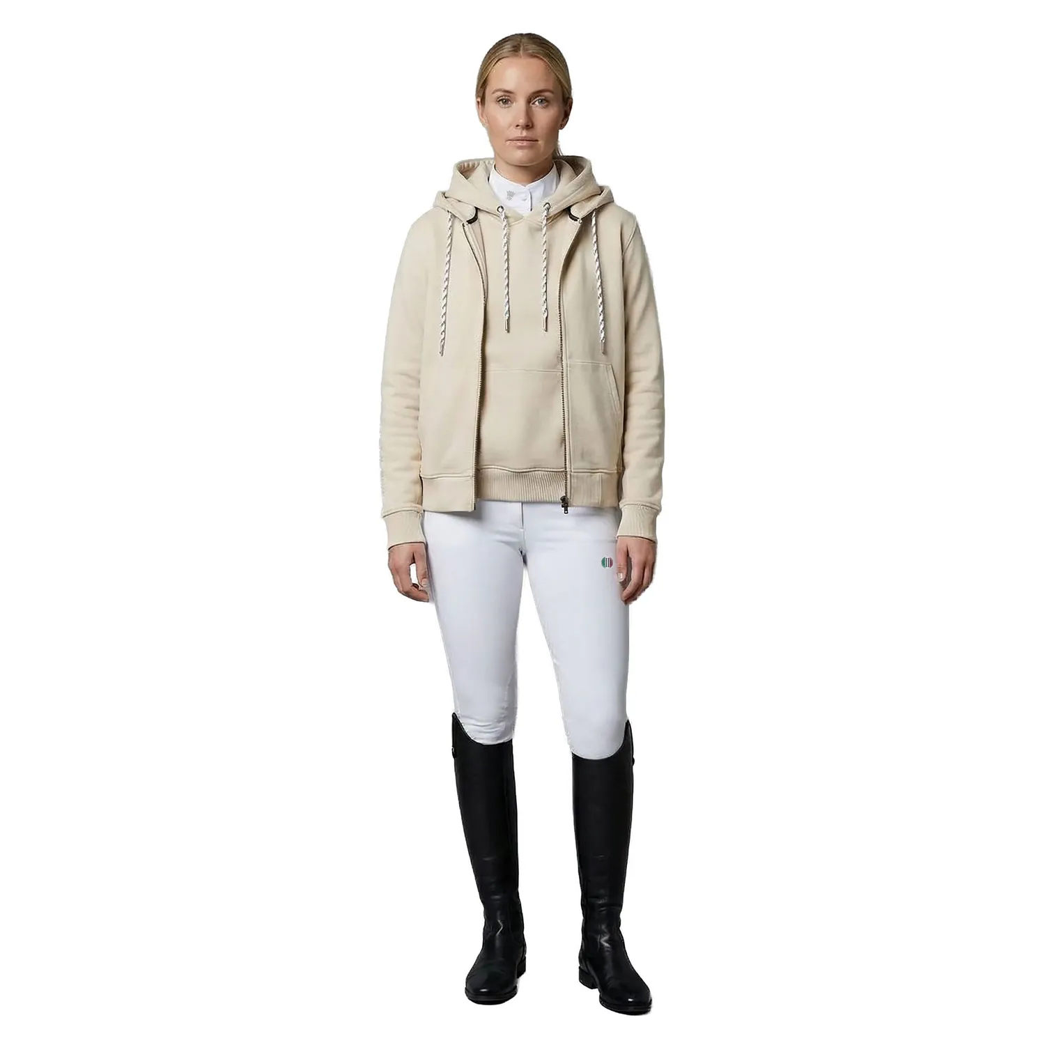 C2E Leicester sweatjakke sandshell beige hætte