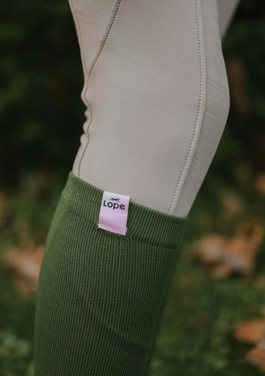 LOPE Equestrian Sport Socks ridestrømper grøn/pink