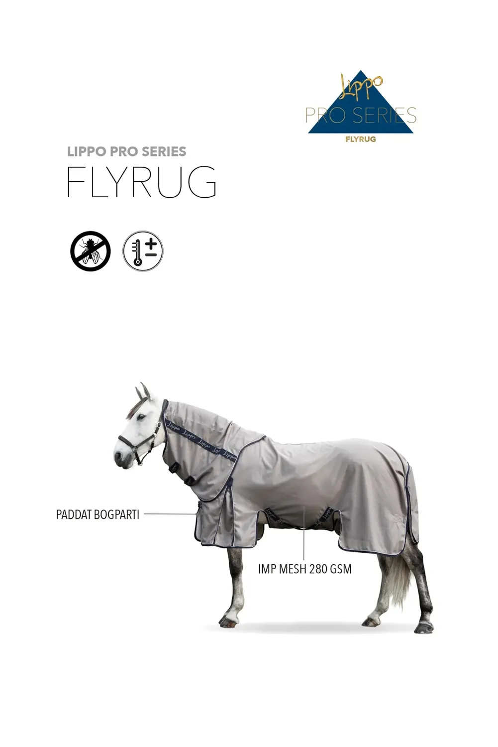Källquist Lippo Pro Series Flyrug fluedækken sølv 145 cm