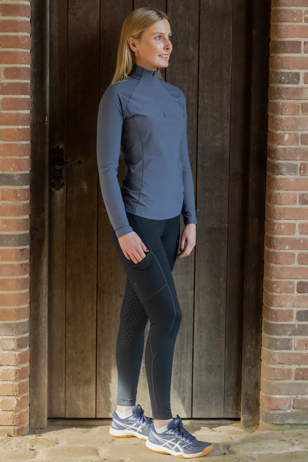 Racesafe Core Grip ridetights navy med silikonegrip