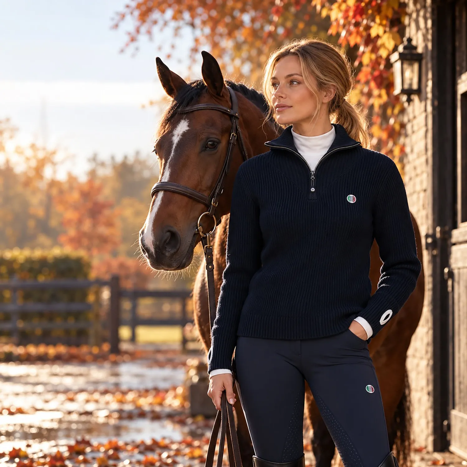 C2E Fremont Zip Pullover merino navy XXS-XXL