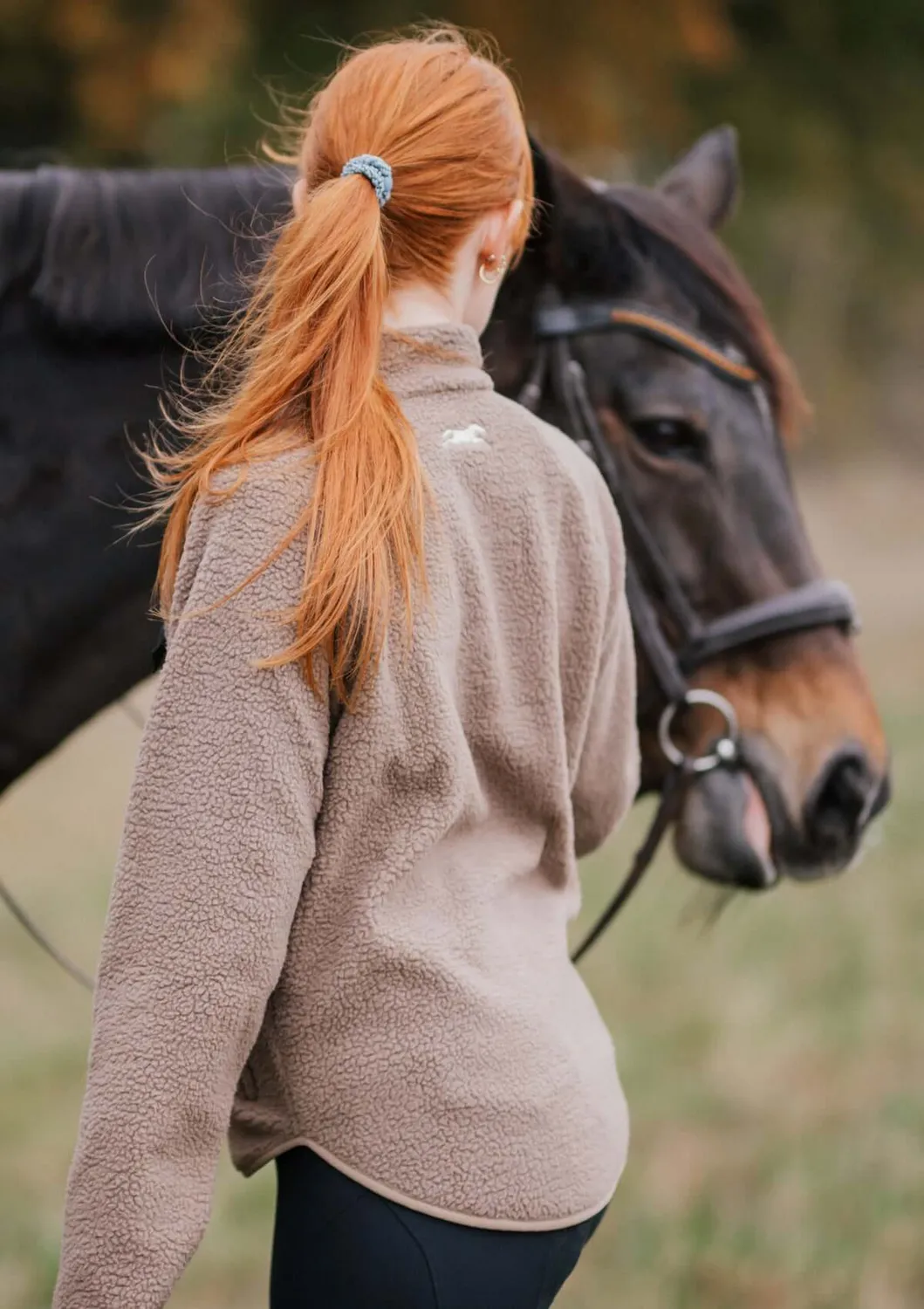 Lope Stable Fleece fleecetrøje khaki gold vind