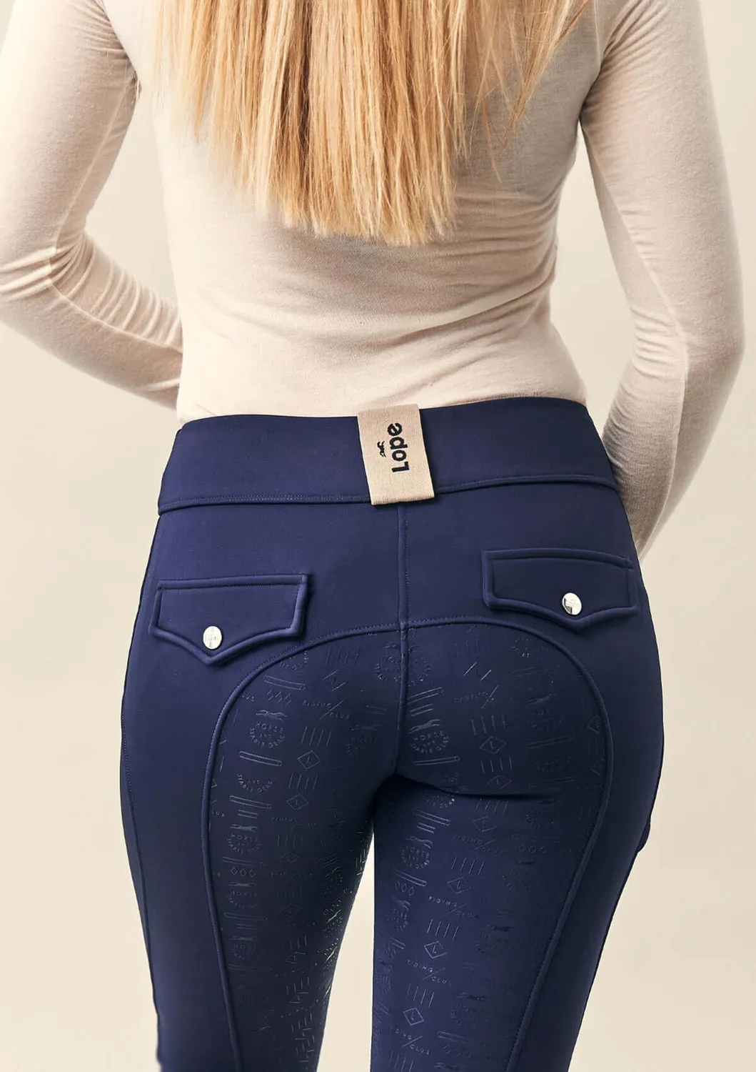LOPE Flow vinterridebukser dark navy fleeceforet