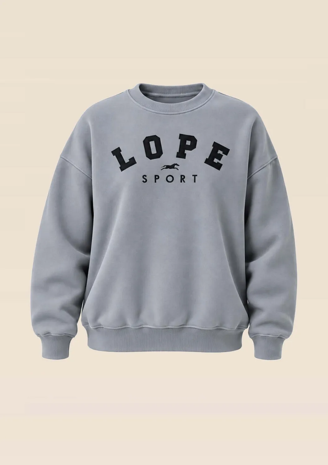 LOPE Equestrian Crewneck sweatshirt grå oversized
