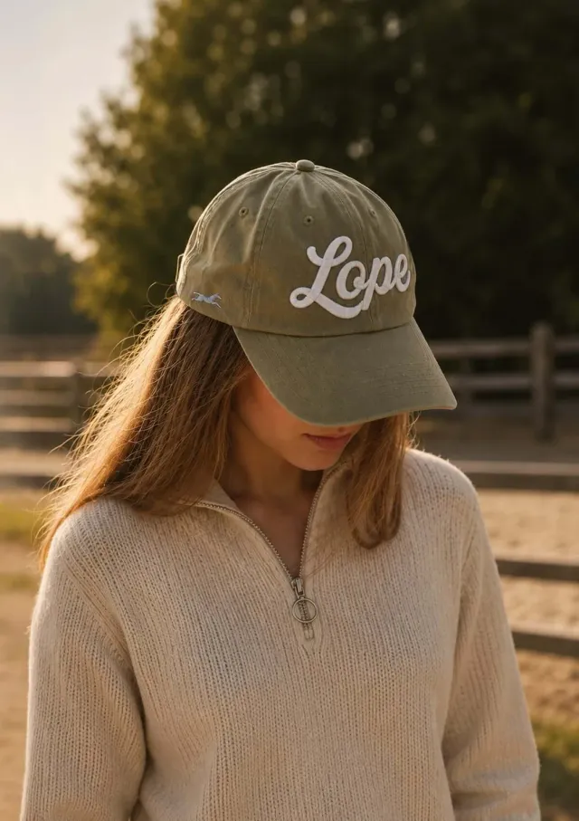 Lope Heritage Cap kasket army green i bomuld