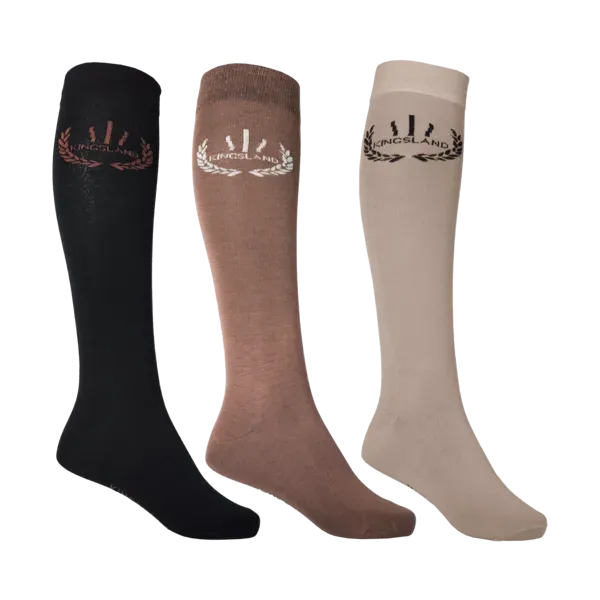 Kingsland KLNatali ridestrømper 3-pak assorteret Coolmax