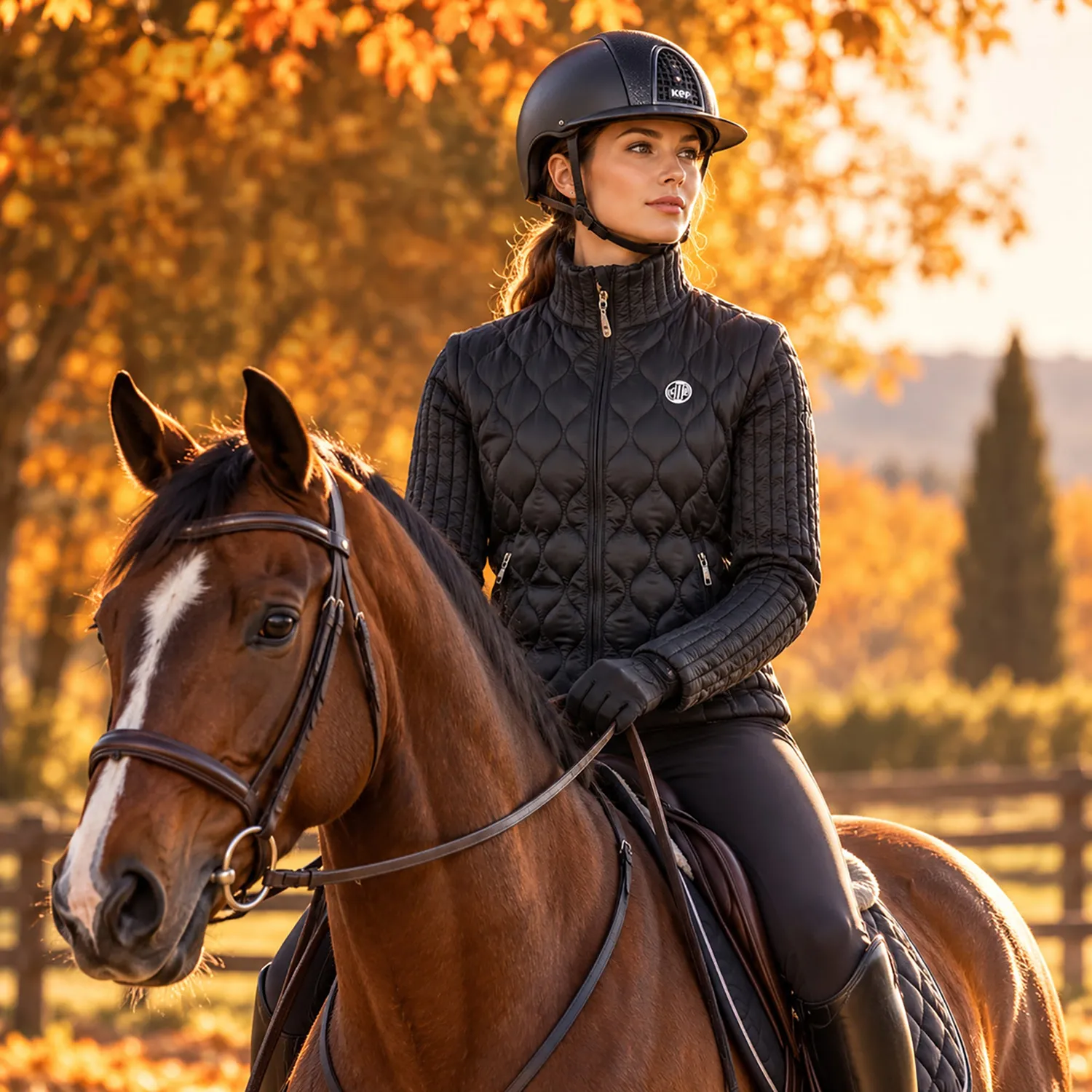 C2E Equestrain Colfax 2-i-1 jakke sort vandafvisende