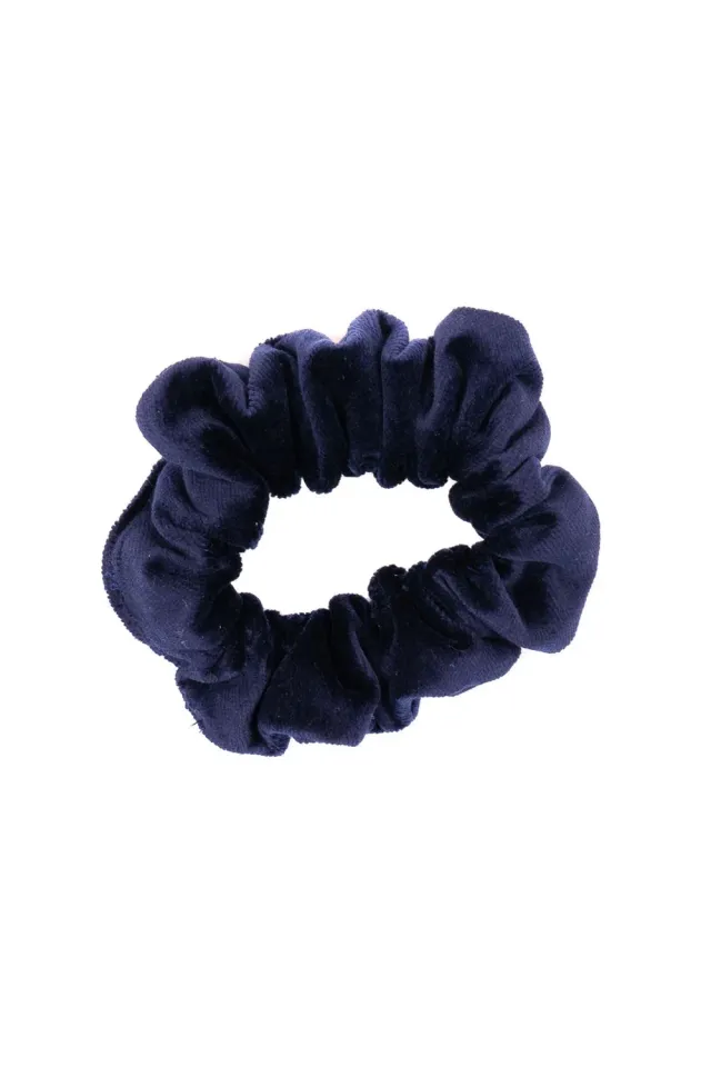 Racesafe Velvet Scrunchie hårelastik Navy bomuldsfløjl