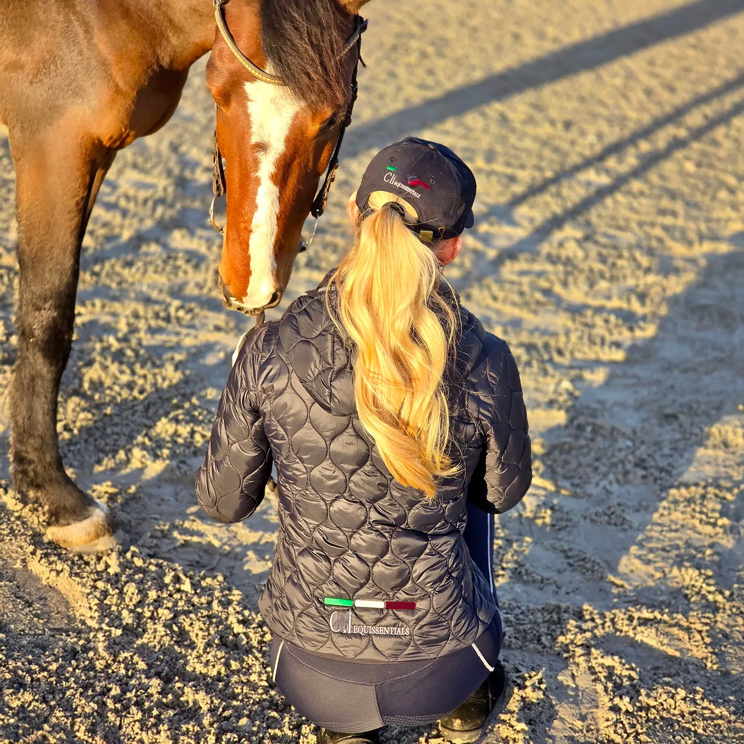 C2E Berkley quiltet ridejakke navy vandafvisende