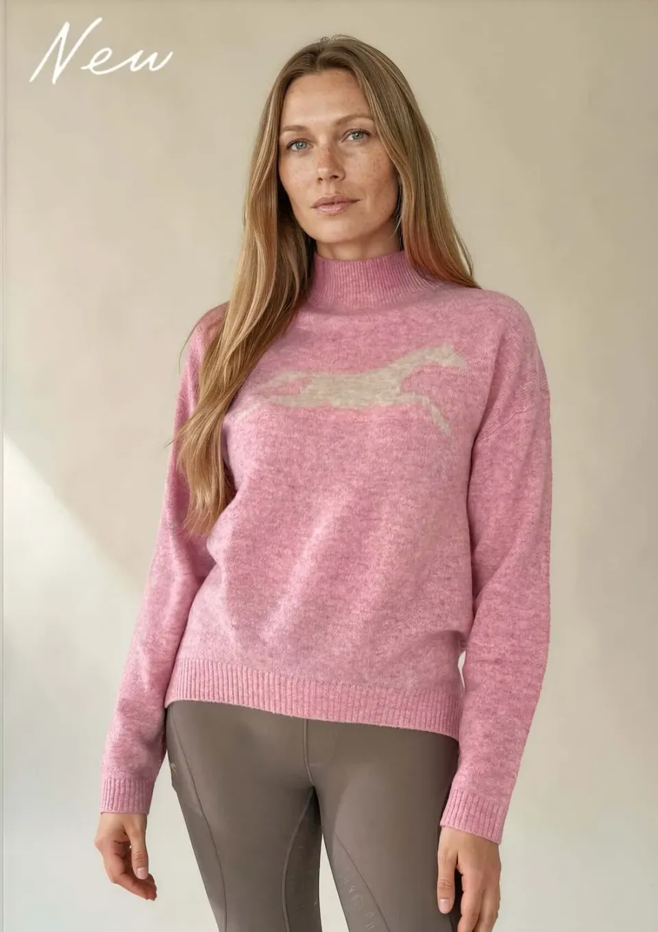 Lope Wool Polo Knit LE striktrøje lyserød uld