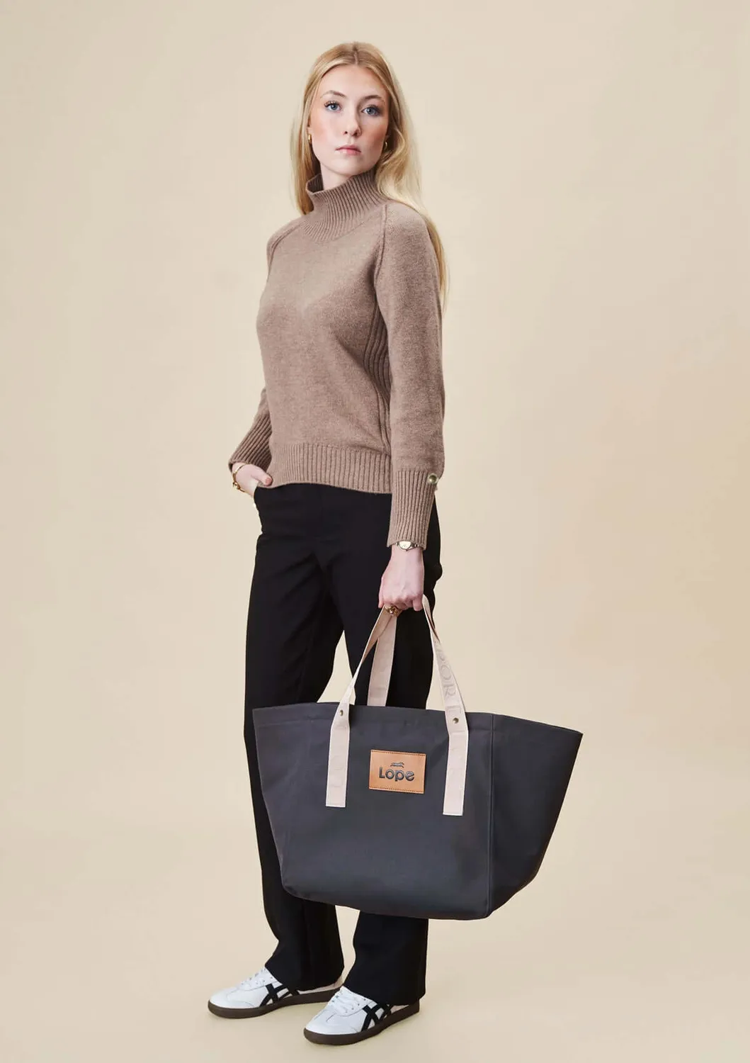 LOPE Tote staldtaske gråsort 900D