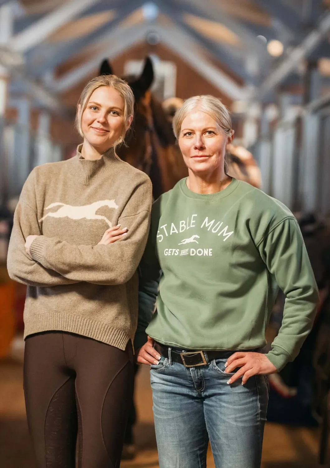LOPE Stable Mum sweatshirt grøn oversized varm