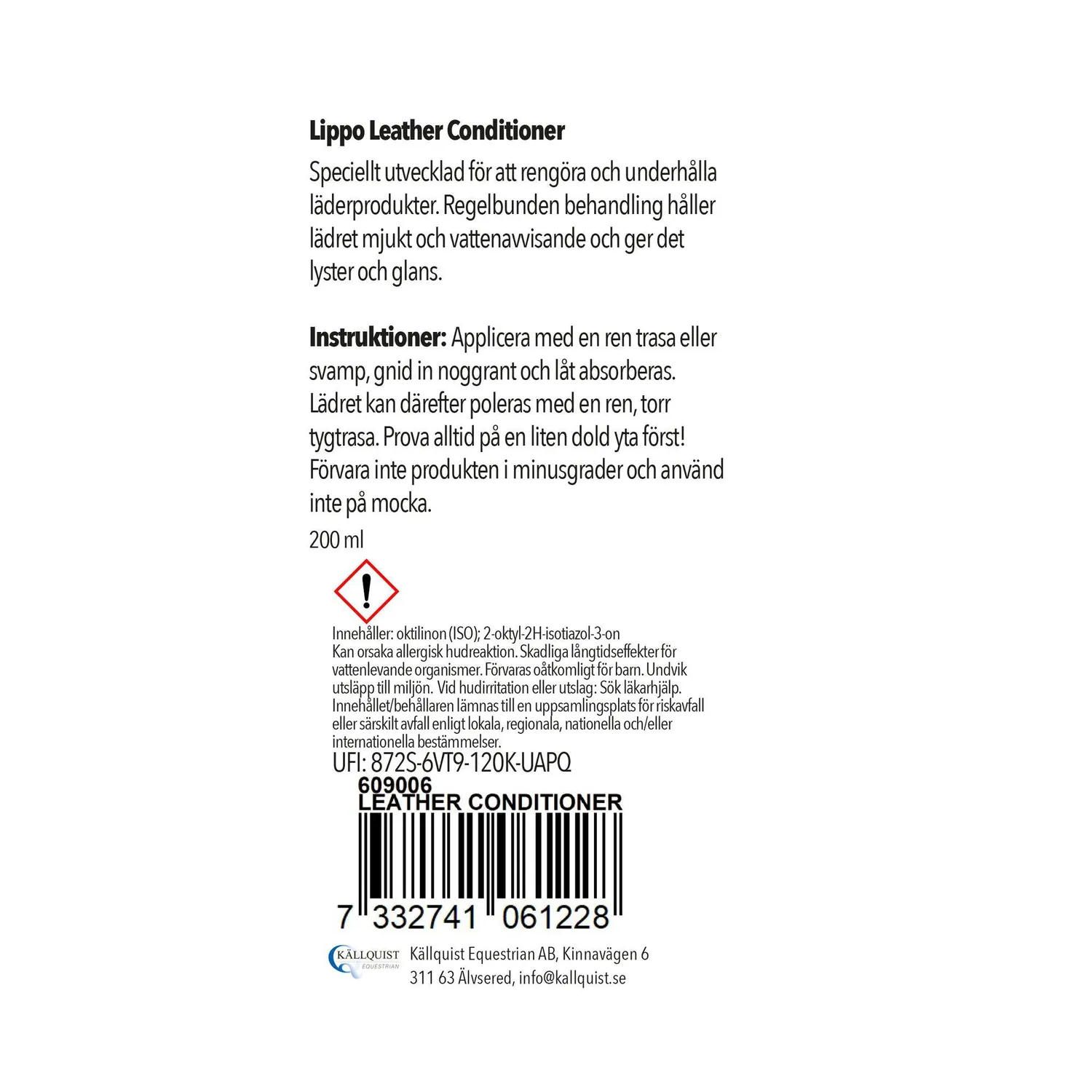 Källquist Lippo læderpleje balsam 450 ml blødgørende