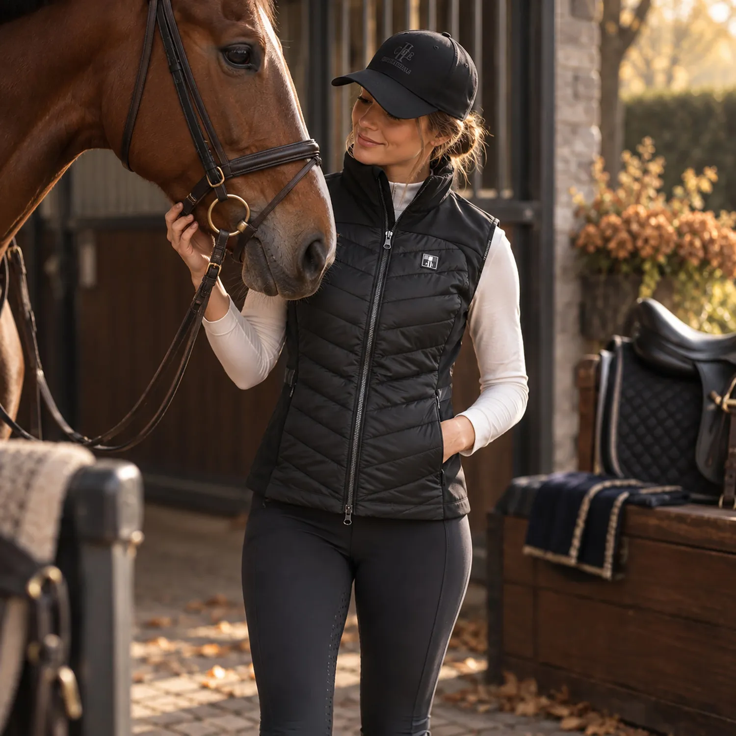C2E Burbank quiltet vest dame sort softshell