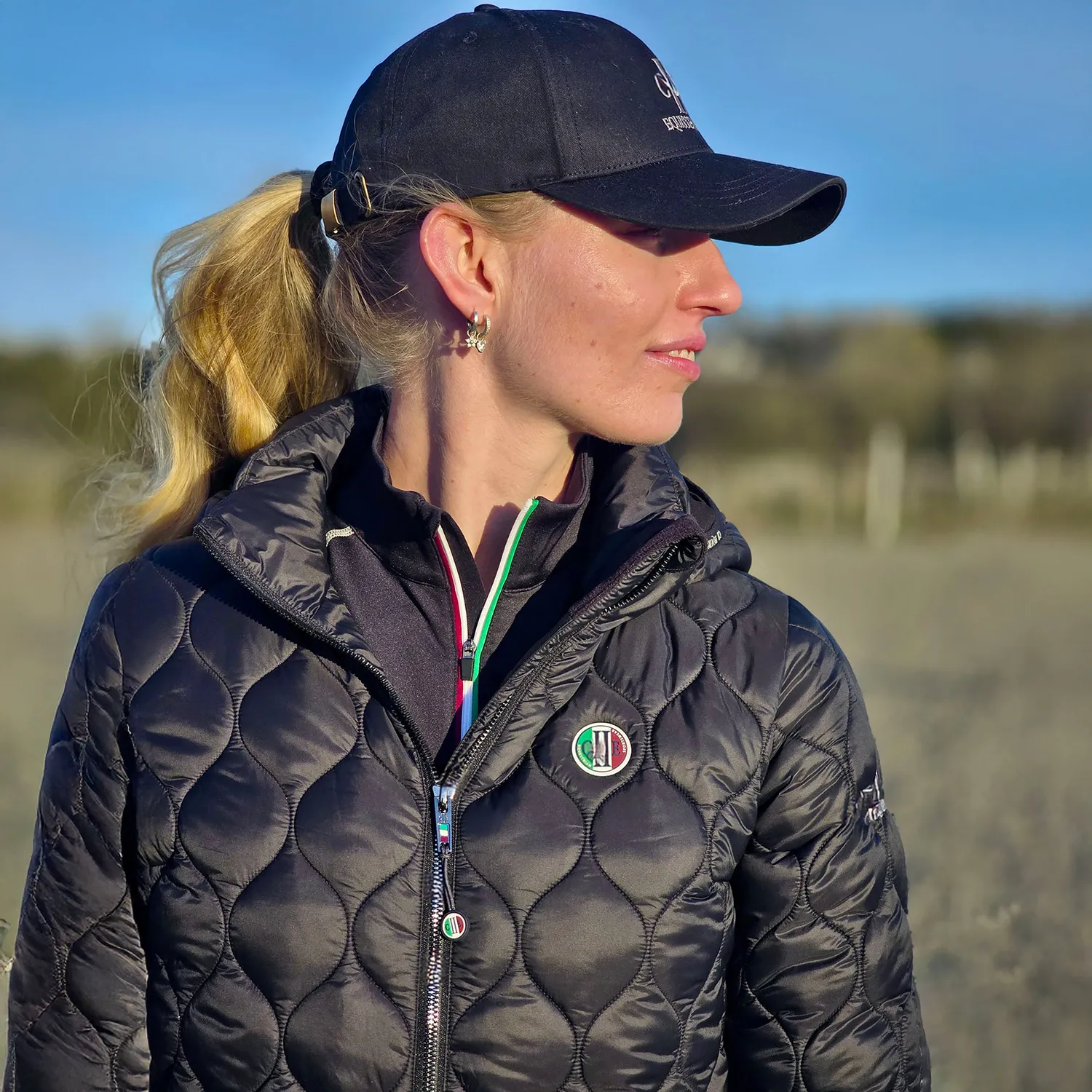 C2E Berkley quiltet ridejakke navy vandafvisende