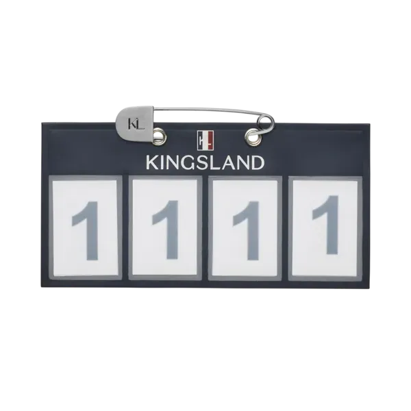 Kingsland Classic nummerskilt hvid 2-pak 4-lommer