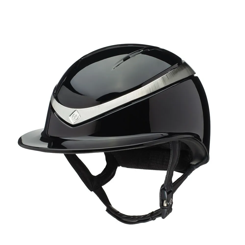 Charles Owen Halo Gloss Luxe ridehjelm sort medium ventileret