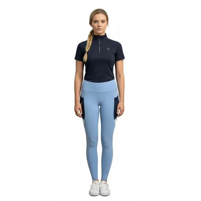 C2E Bridge ridetights placid blue color-block kompression
