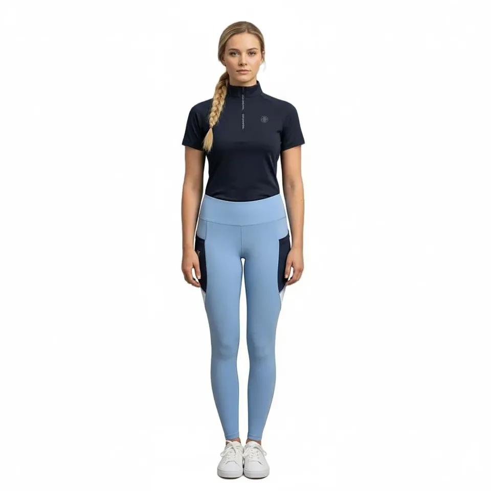 C2E Bridge ridetights placid blue color-block kompression