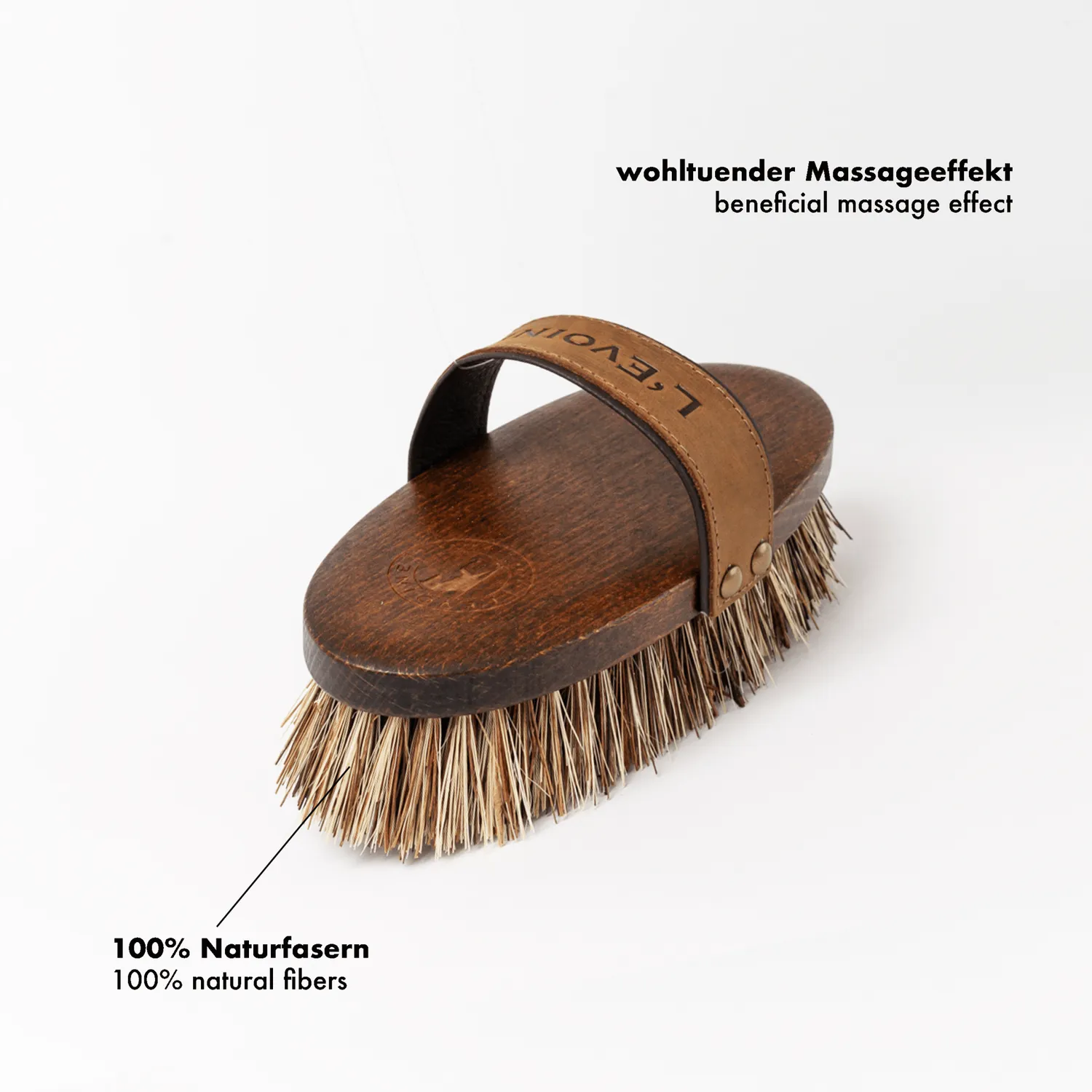 L'Evoine Wurzelbürste rod børste cognac naturfiber
