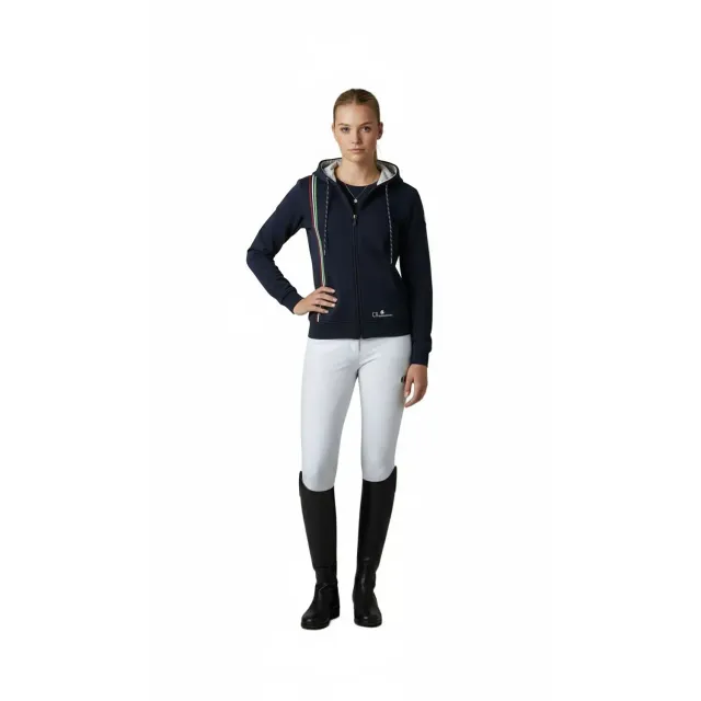 C2E Menteca hættecardigan navy med lynlås