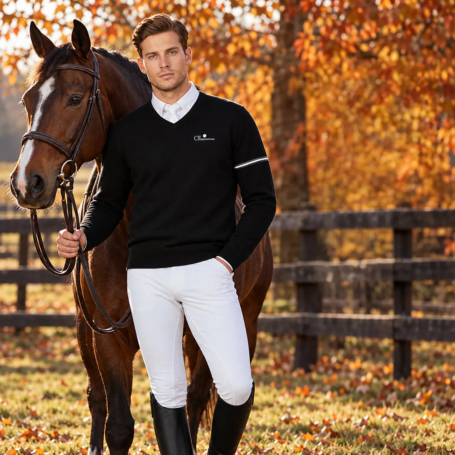 C2E Pleasanton V-neck pullover sort cashmere-blanding