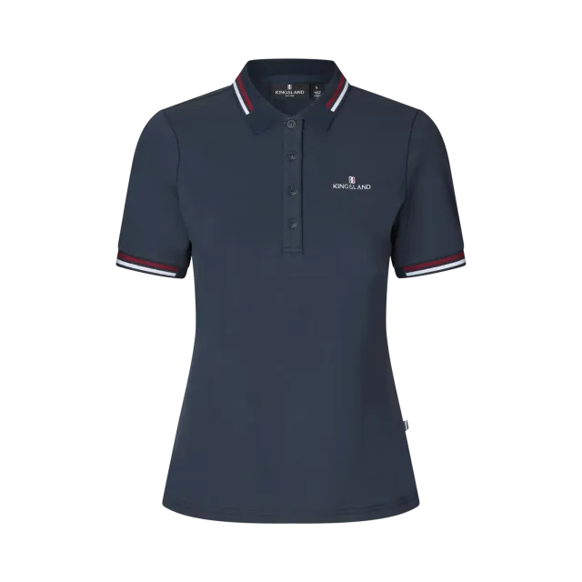 Kingsland Classic polo dame navy bomuldsstretch