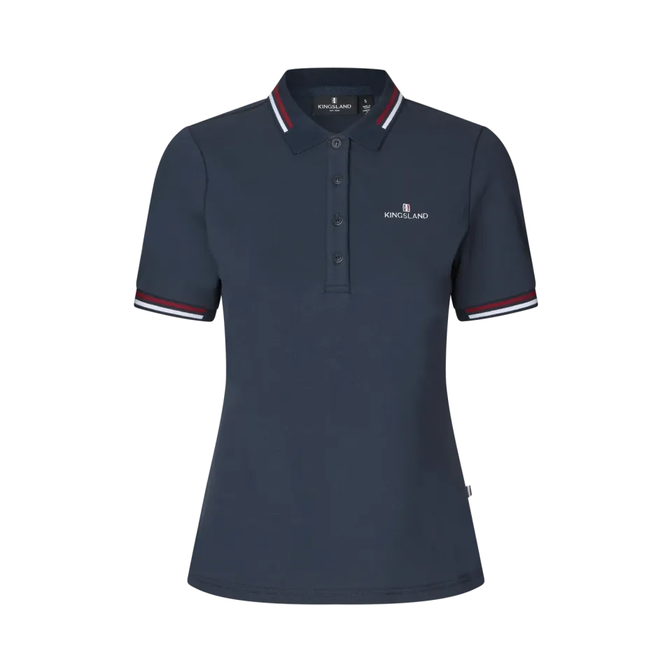 Kingsland Classic polo dame navy bomuldsstretch