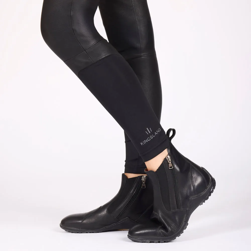 Kingsland KLMia Legging Sort full grip læderlook