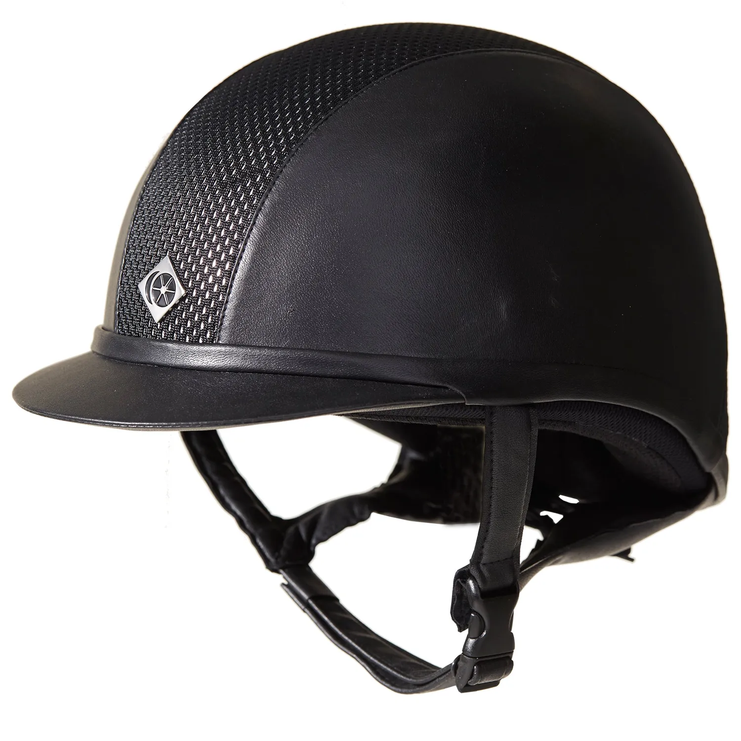 Charles Owen Ayr8 Plus ridehjelm sort 57 leather-look