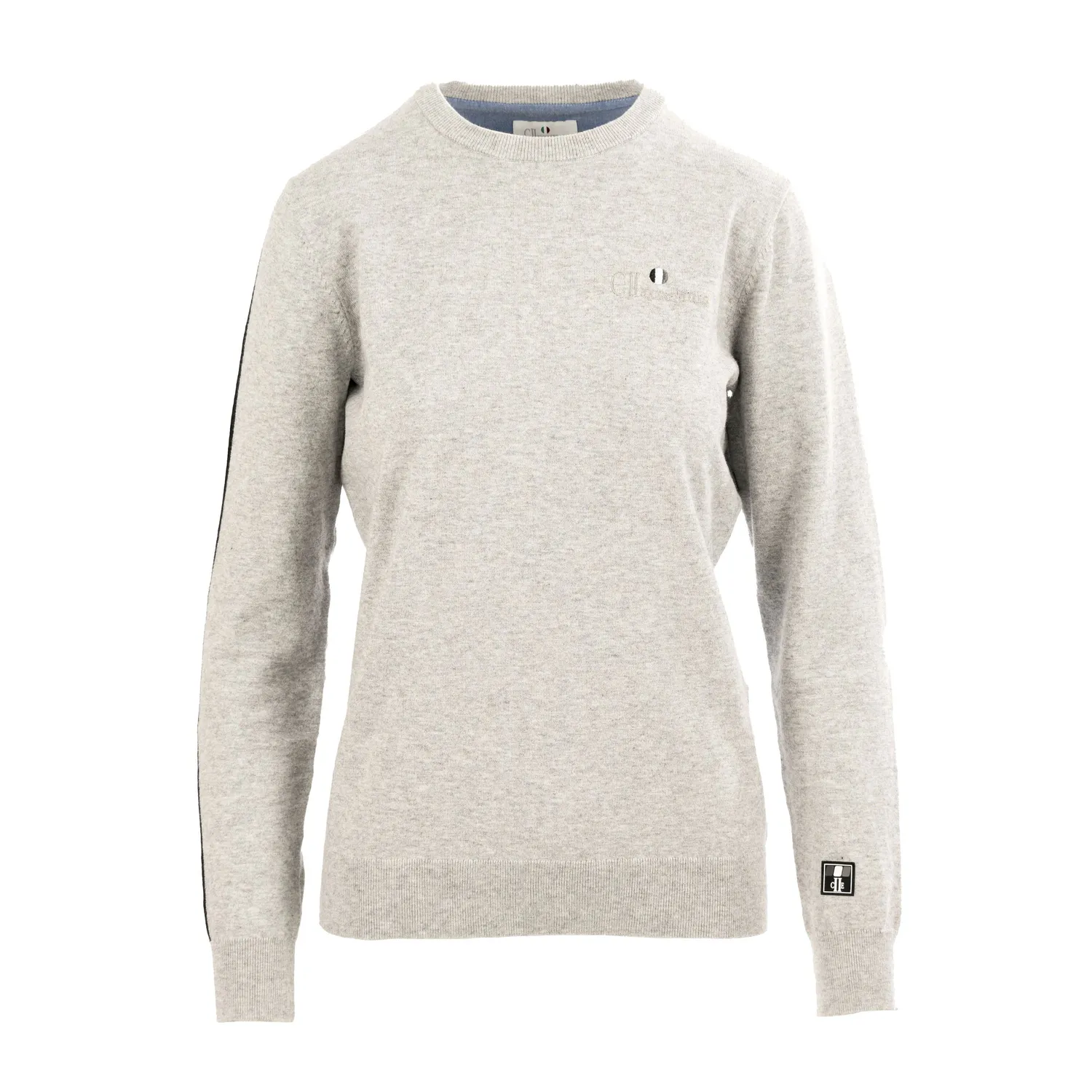 C2E Equestrain Tracy pullover grå melange bomuld